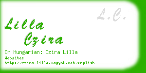 lilla czira business card